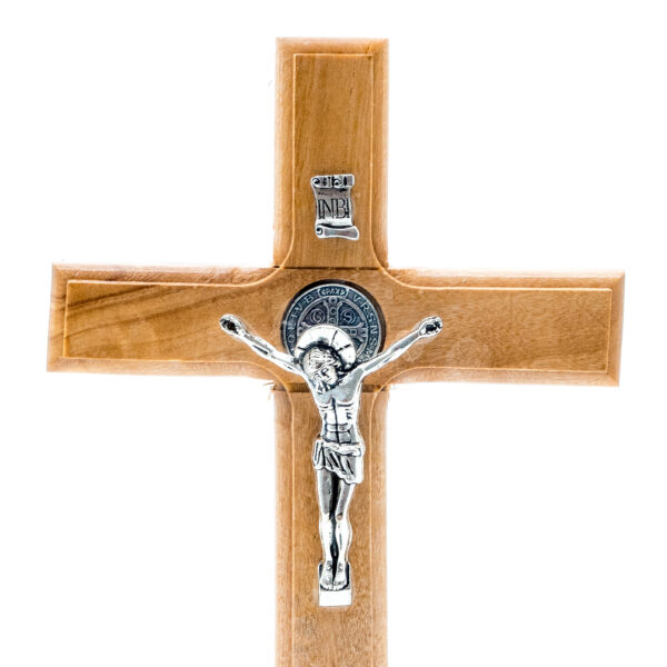 Traditional Carved Small Wall Crucifix. 6.5" in. tall. Great for home and travel - Image 2