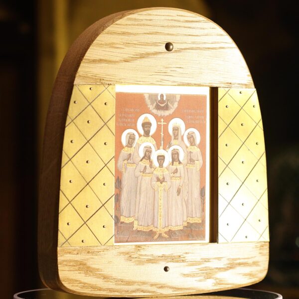 Orthodox Christian Icon: Martyrs - Romanoff Family in ornate frame 8.4" x 7.4" - Image 5