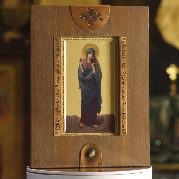 Orthodox Christian Icon St. Mary Magdalene in ornate frame 10" x 7.4" Great Gift